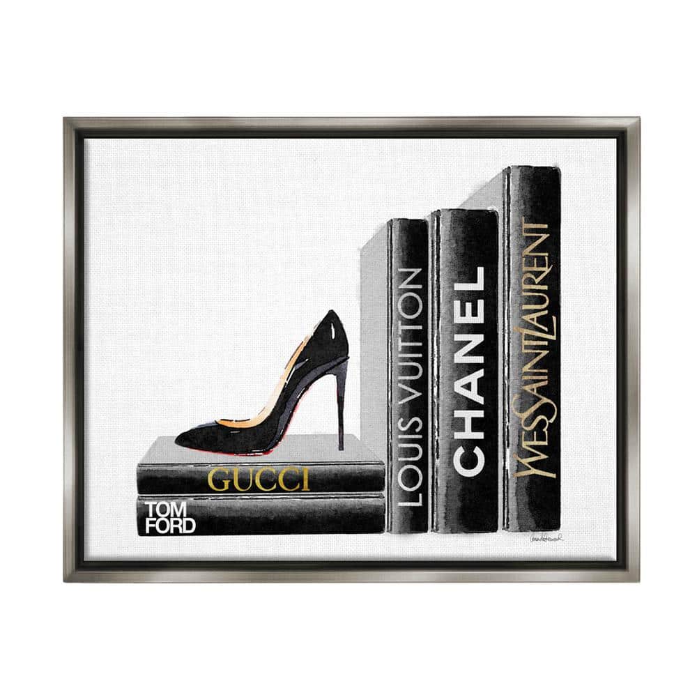 Classic Stiletto and High Fashion Books Fashion and Glam' Floater Frame Graphic Art Print on Canvas Oliver Gal Format: White Framed, Size: 20 H x 20