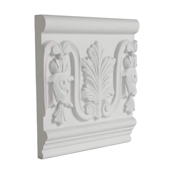 American Pro Decor 1 in. x 7-1/16 in. x 6 in. Long Acanthus Leaf Polyurethane Frieze Moulding Sample