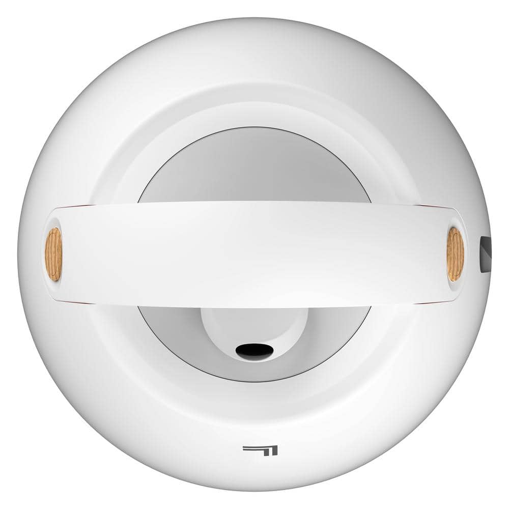 White Ultrasonic Humidifier with Wood Grain Accents and Auto Shutoff