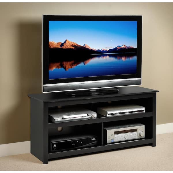 Prepac AV 48 in. Black Composite TV Stand Fits TVs Up to 48 in. with Cable Management