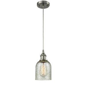 Innovations Caledonia 1-Light Brushed Brass Shaded Pendant Light