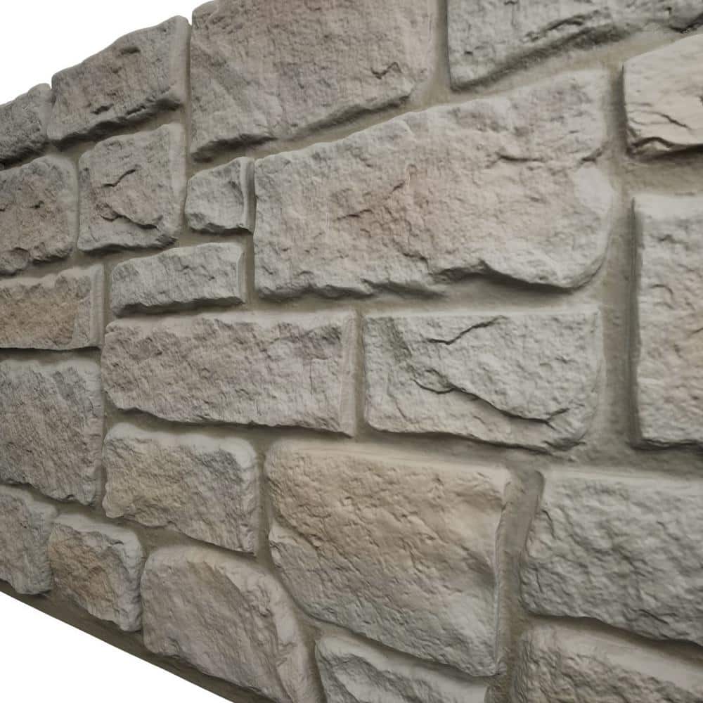 Harbor Mist Faux Stone Panel, 48"W x 23.75"H