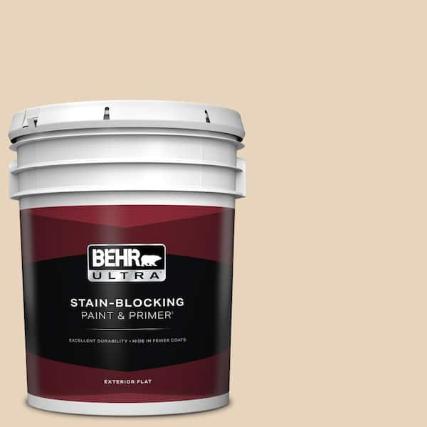 BEHR ULTRA 5 gal. Home Decorators Collection #HDC-MD-17 Minimum Beige Flat Exterior Paint & Primer