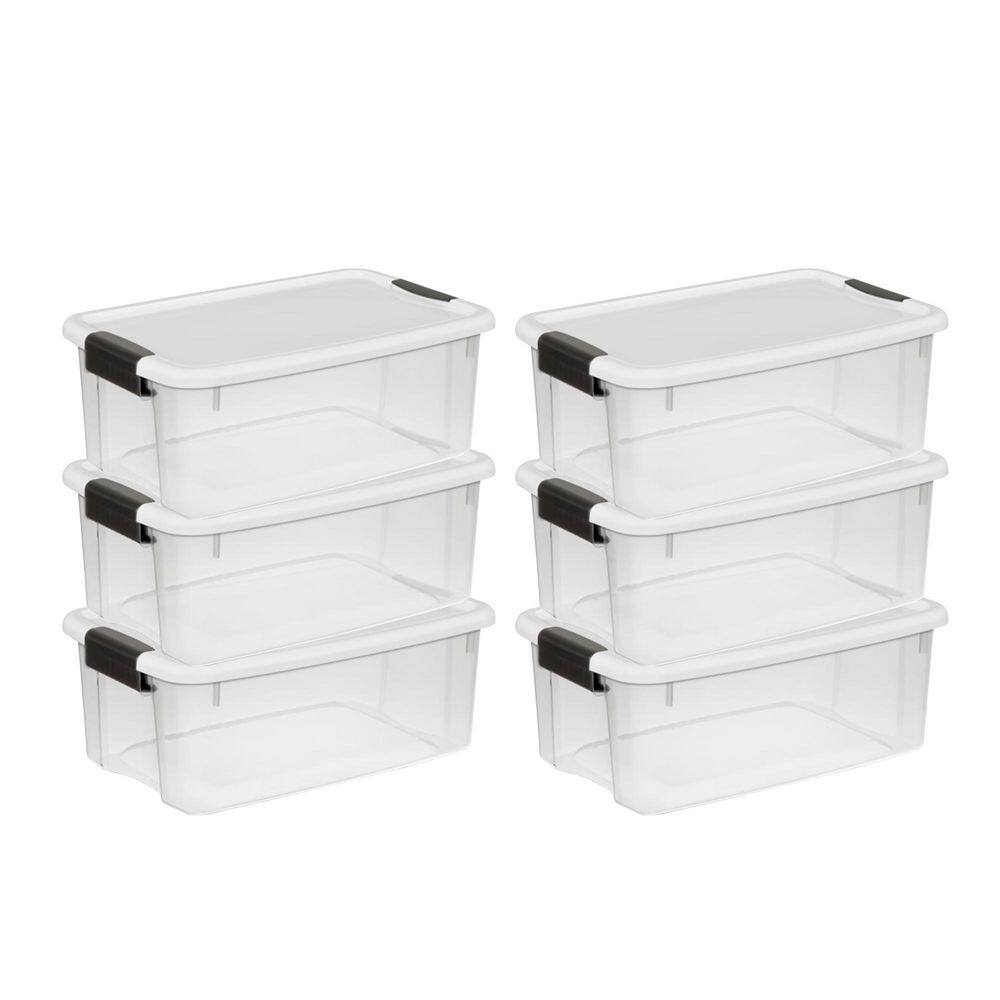 Sterilite 18 Qt. Durable Storage Box In Clear (6-pack) 6 X 19849806 