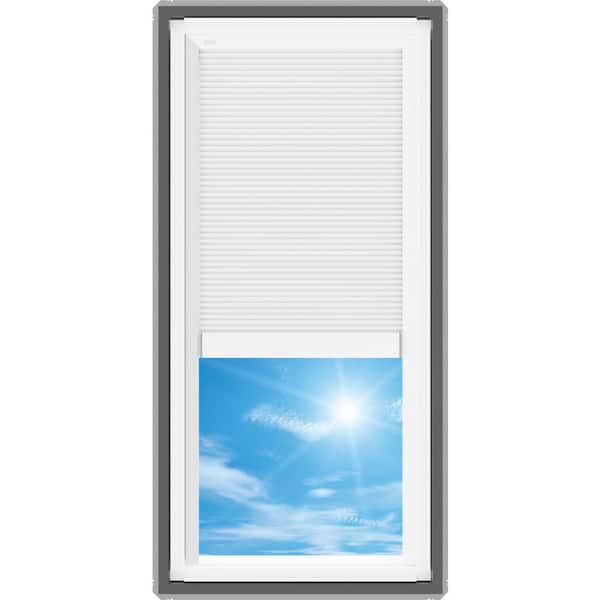 22.5 in. x 45.75 in. Truss Series Fixed Deck Mount Skylight, Laminated Low-E3 Glass, Solar Powered Room Darkening Shade