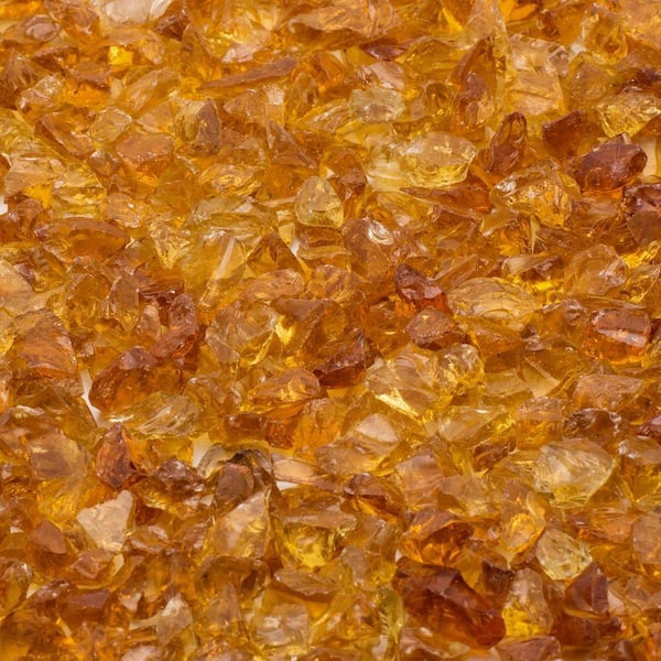 Margo Garden Products 1/4 in. 25 lb. Chestnut Landscape Fire Glass