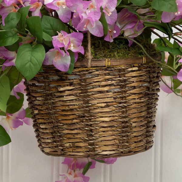 StyleWell 18 in. UV Resistant Artificial Bougainvillea in Hanging