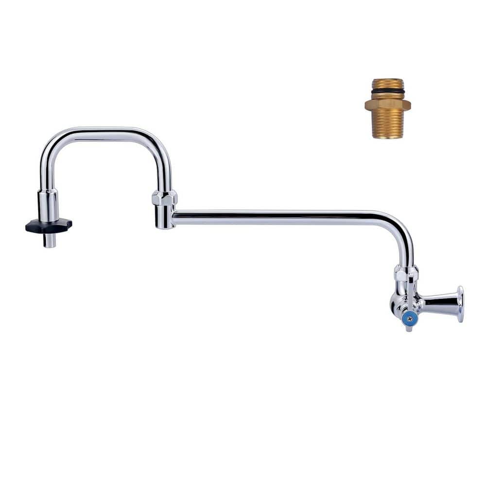 Foldable Wall Mounted Pot Filler Faucet with 360° Swivel Arms and Anti-Scald Handle in Polished Chrome price history on PriceWatchPro