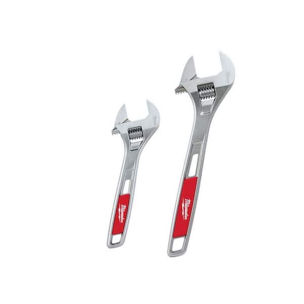 6 in. and 12 in. Adjustable Wrench Set (2-Pack)