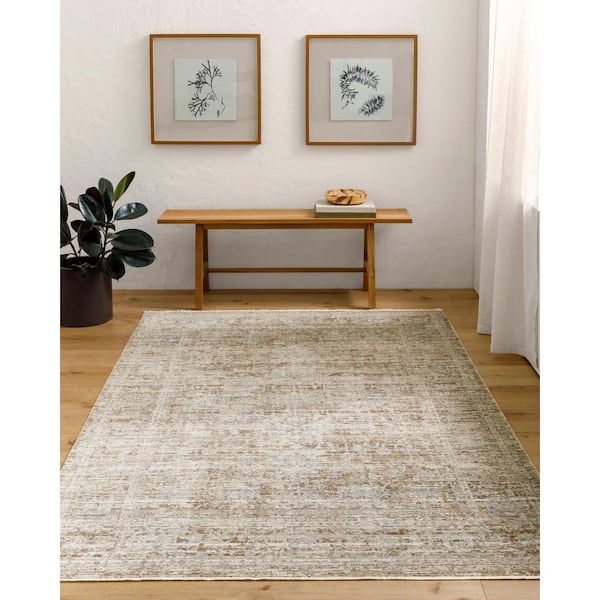 Becki Owens Margaret Taupe/Brown Medallion 8 ft. x 10 ft. Machine-Washable Indoor/Outdoor Area Rug