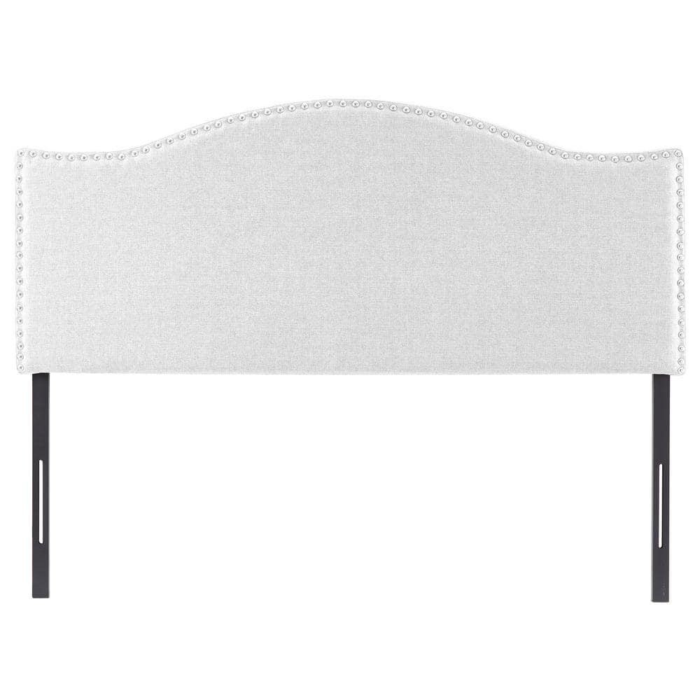 HOMESTOCK White Headboards for Full Size Bed, Nail Head Bed Headboard ...