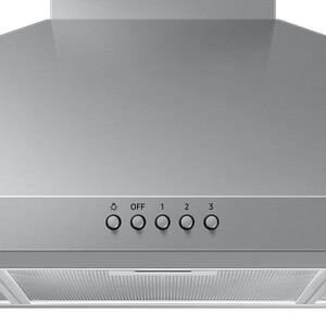 36 in. Wall Mount Range Hood with LED Lighting in Stainless Steel
