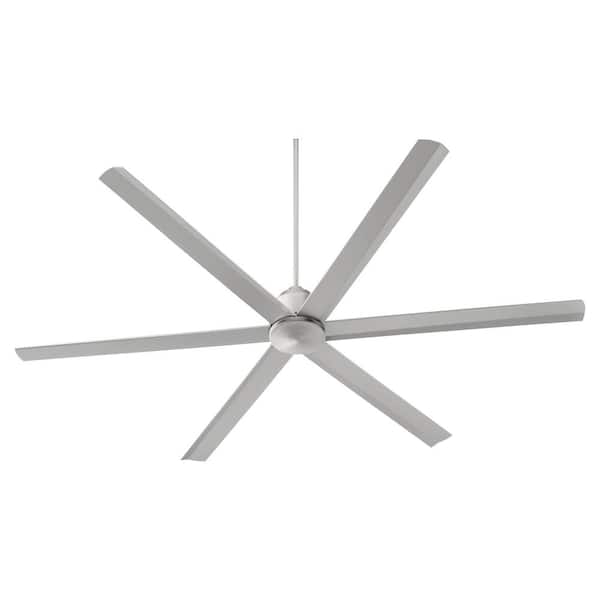 quorum Titus 80 in. 6-Blade Satin Nickel Ceiling Fan