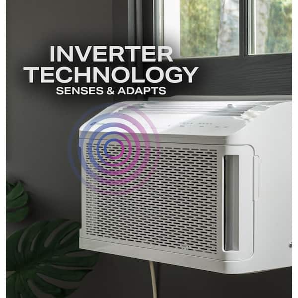 GE - Profile ClearView Ultra Quiet 10,000 BTU 115V Window Air Conditioner Cools 450 Sq. Ft. with Easy Install in White