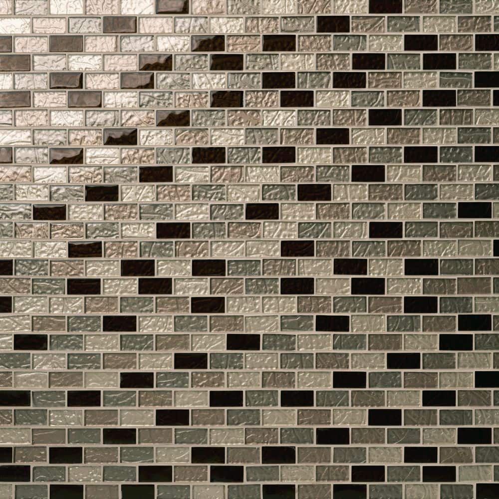 Take Home Tile Sample - Ayres Blend 4 in. x 4 in. Glass Mesh-Mounted Mosaic Tile price history on PriceWatchPro