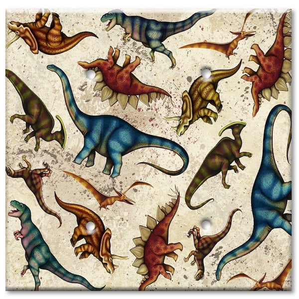 Art Plates Dinosaurs 2 Blank Wall Plate