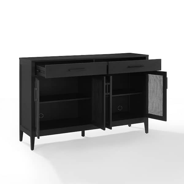 CROSLEY FURNITURE Milo Black Sideboard CF4215-BK - The Home Depot