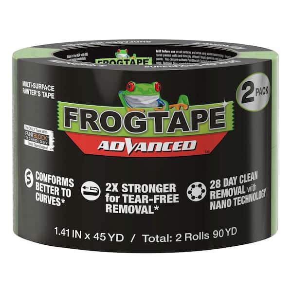 Advanced 1.41 in. x 45 yds. Green Multi-Surface Painter's Tape with PaintBlock (2-Pack)