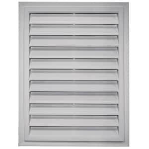 20.2 in. x 26.2 in. Rectangular Gray Plastic Weather Resistant Gable Louver Vent