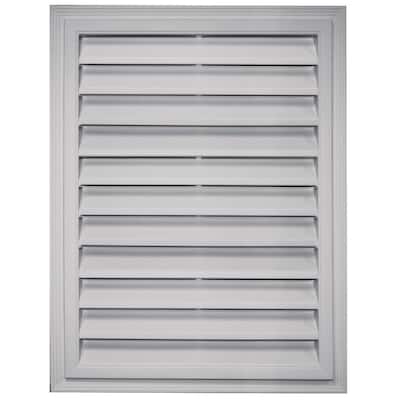 20.2 in. x 26.2 in. Rectangular Gray Plastic Weather Resistant Gable Louver Vent