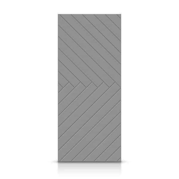 CALHOME 42 in. x 96 in. Hollow Core Light Gray Painted Composite MDF Interior Door Slab