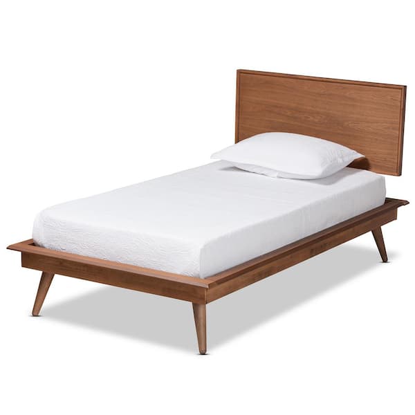 Baxton Studio Karine Walnut Twin Platform Bed 1831117811179HD