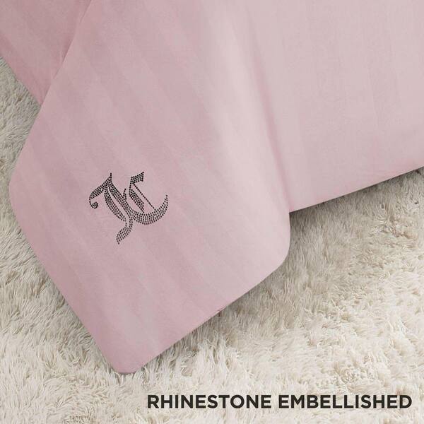 JUICY COUTURE Jenny Velour Striped Jacquard 2-Piece Light Pink