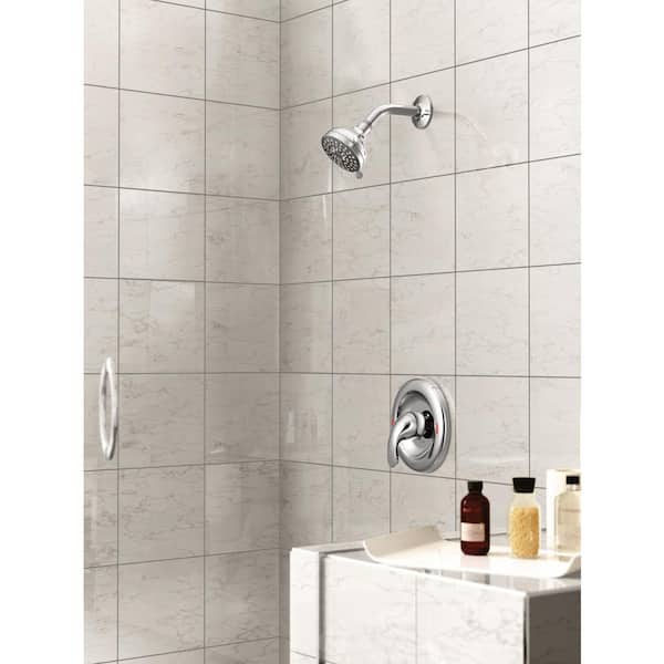 MOEN Adler Single-Handle 4-Spray Shower Faucet with Valve in Chrome 