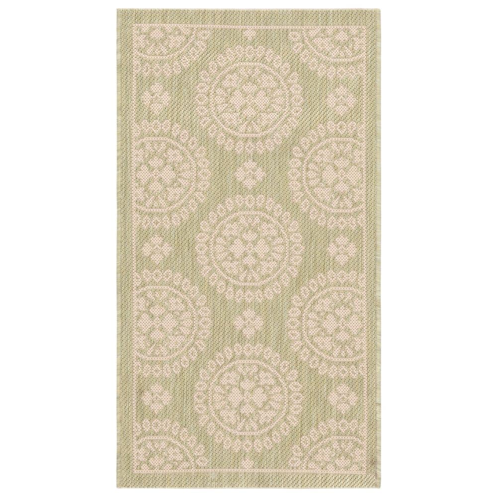Courtyard Sweet Pea 2 ft. x 4 ft. Floral Geometric Indoor/Outdoor Area Rug price history on PriceWatchPro
