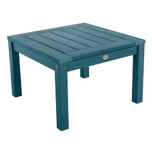 Adirondack Nantucket Blue Square Recycled Plastic Outdoor Side Table