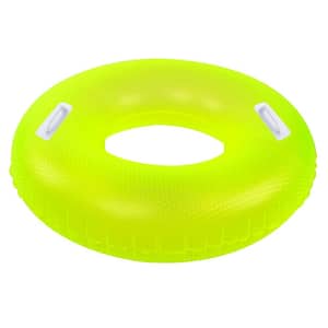 42 in. Multi-Colored Sparkle Inflatable Swimming Pool Tube Ring Float