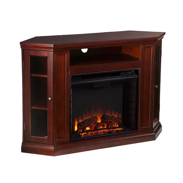 Unbranded Hudson 48 in. W Convertible Media Electric Fireplace in Cherry