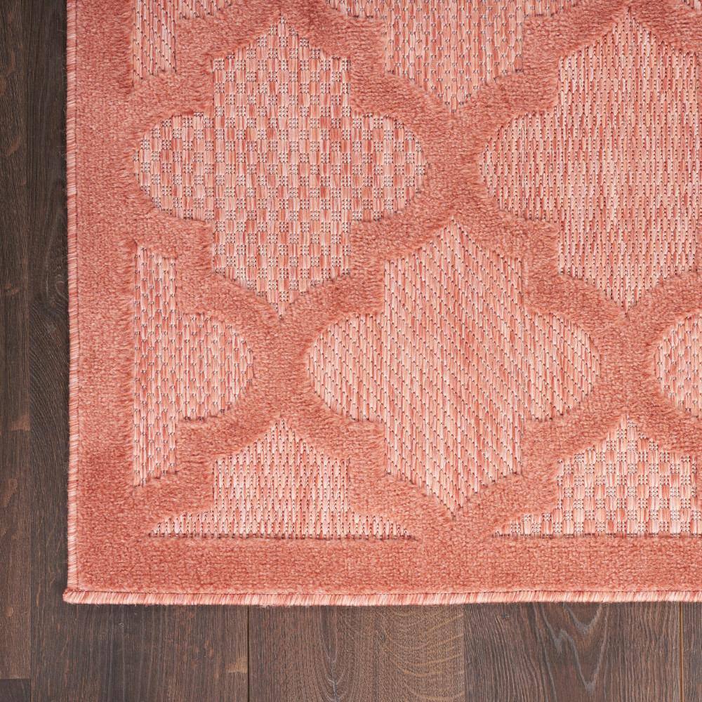 Coral and Orange Trellis 9' x 12' Synthetic Area Rug