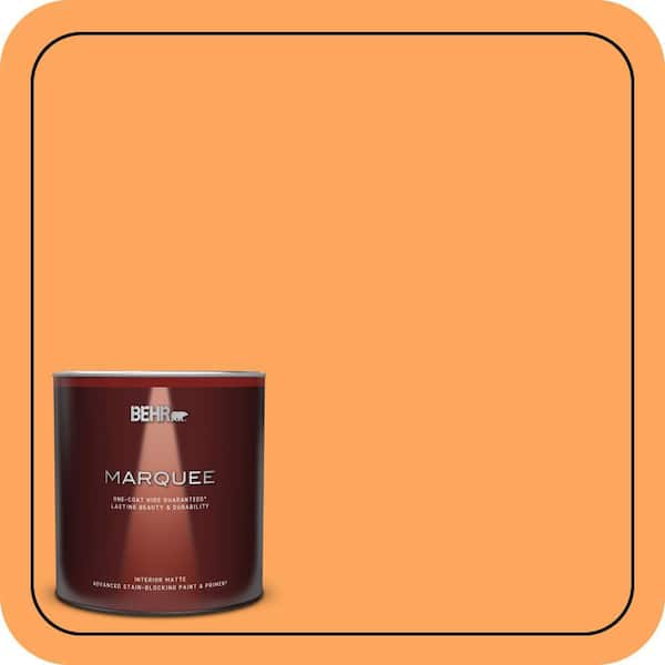 BEHR MARQUEE 1 qt. #270B-5 Melon Matte Interior Paint & Primer