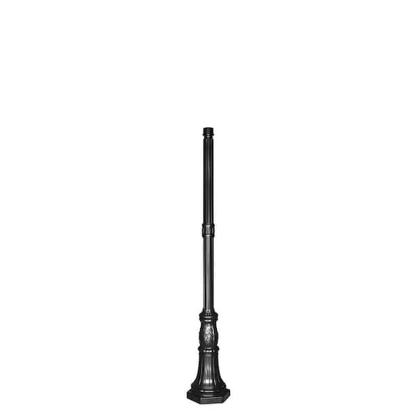 78 in. Black Surface Mount Outdoor Lamp Post