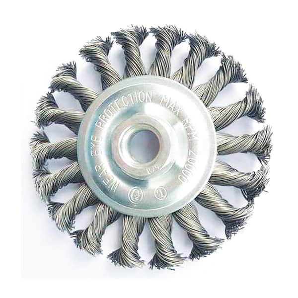 4 x 5/8-11 Knot Wheel Wire Brush (Stainless Steel)