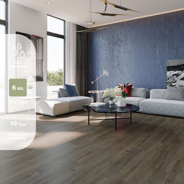 Calusa 6 MIL x 7.2 in. W x 42 in. L Click Lock Waterproof Luxury Vinyl Plank Flooring (25.2 sqft/case)