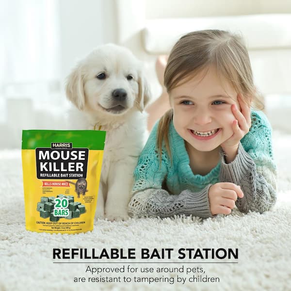 Harris Mouse Killer Bars with Refill Bait Station (20-Pack) MBARS-20 - The  Home Depot