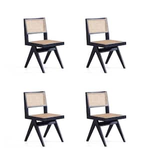 Hamlet Black and Natural Cane Dining Side Chair (Set of 4)
