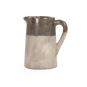 Ceramic Gilded Top w/Handle Decorative Vase
