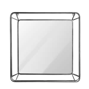 29.50 in. H Square Metal Wall Mirror