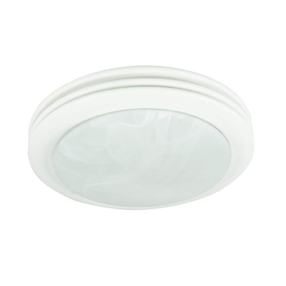Hunter Saturn 80 Cfm Decorative Bathroom Exhaust Fan With Light In Satin White 90052 The Home Depot
