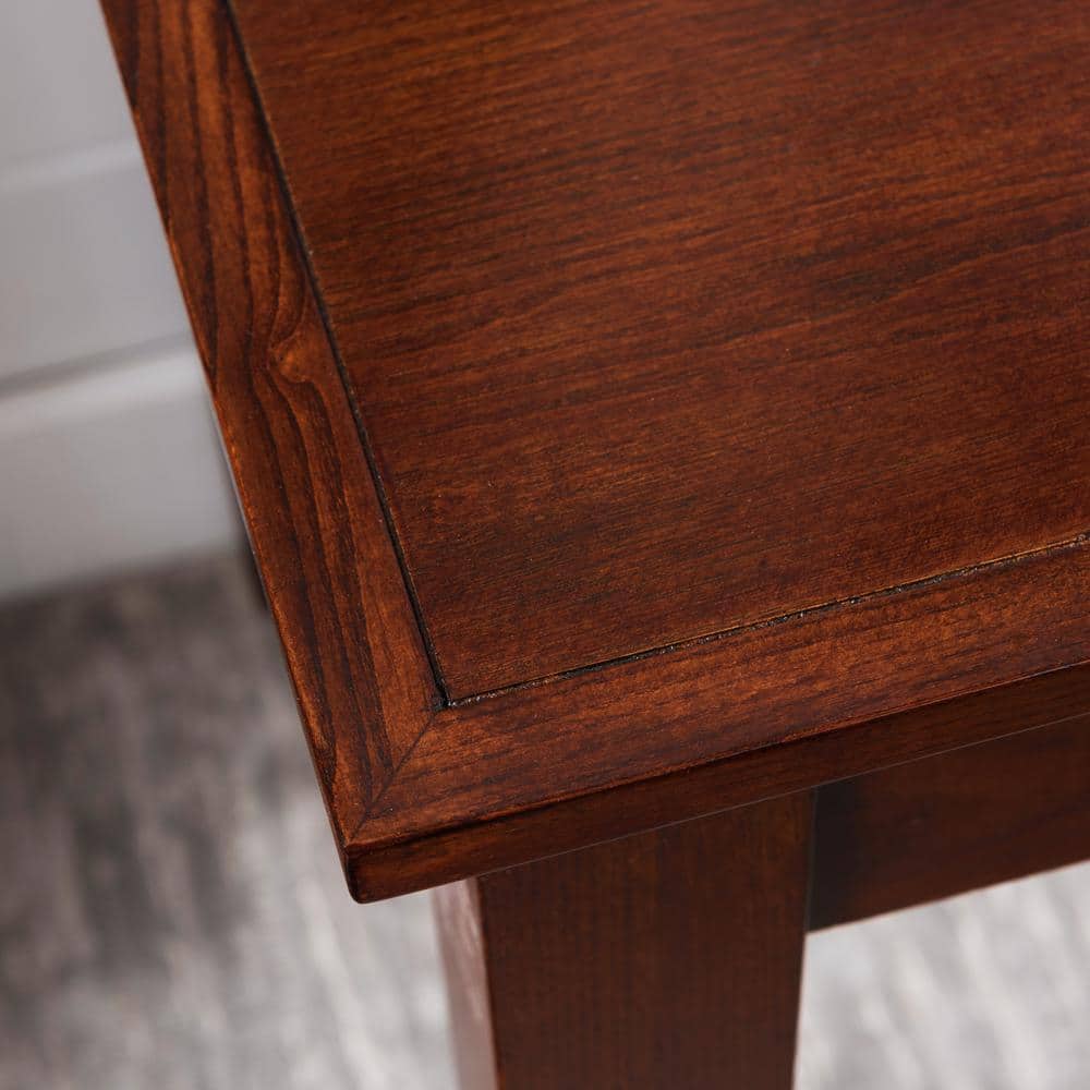 Compact Mission Oak Desk with Drop Front Keyboard Tray and Drawer
