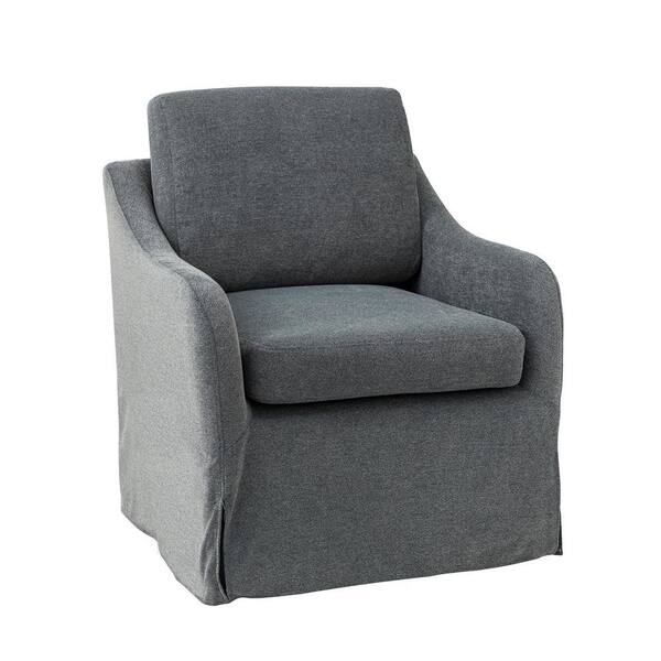 JAYDEN CREATION Albert Charcoal Swivel Chair with a Swivel Base CHM0625 ...