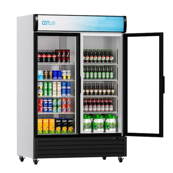 53 in. 45 cu. ft. Commercial Refrigerator in Coated Steel with Glass Door, 32°F to 50°F