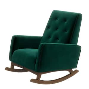 Dalston Modern Velvet Upholstered Indoor Livingroom Rocking Accent Chair in Green