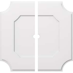1 in. P X 21-1/2 in. C X 36 in. OD X 2 in. ID Locke Architectural Grade PVC Contemporary Ceiling Medallion, Two Piece