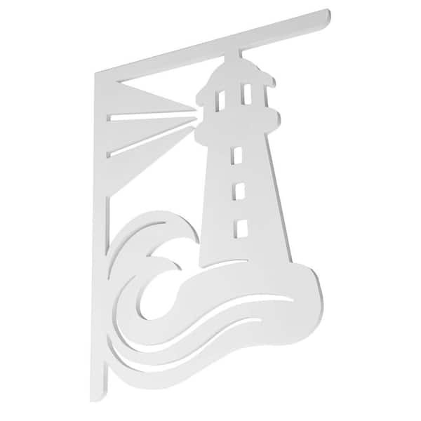 Decorative 16 in. Paintable PVC Lighthouse Mailbox or Porch Bracket