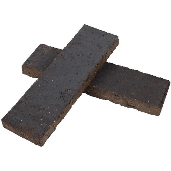 Old Mill Brick 0.625 in. x 2.25 in. x 7.625 in. Thin Brick Single Flats Black Canyon - Flats (Box of 42)
