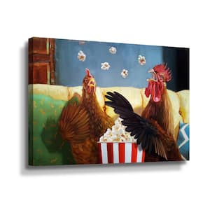 'Popcorn chickens' by Lucia Heffernan Canvas Wall Art